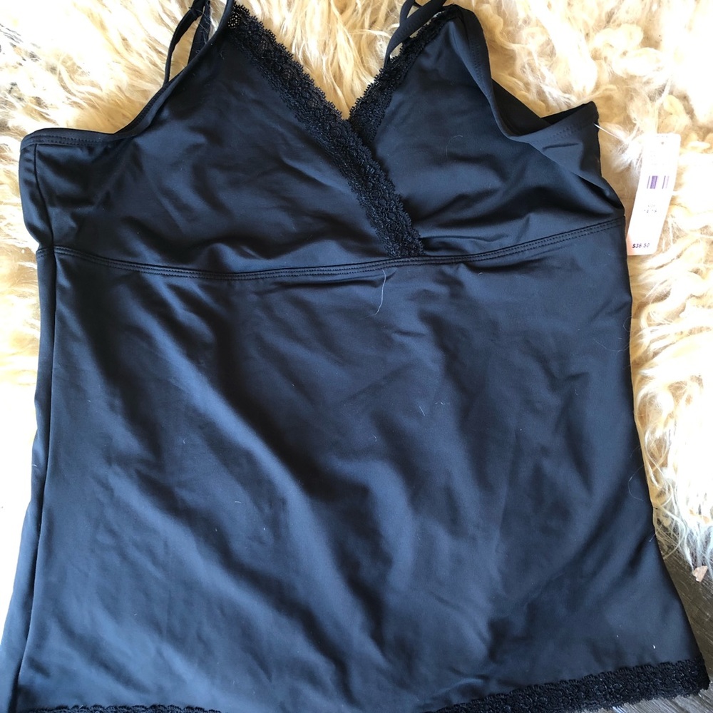Cacique Black Lace Trim Camisole